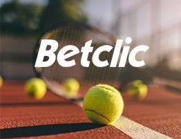 Une scène de tennis et un logo Betclic.
